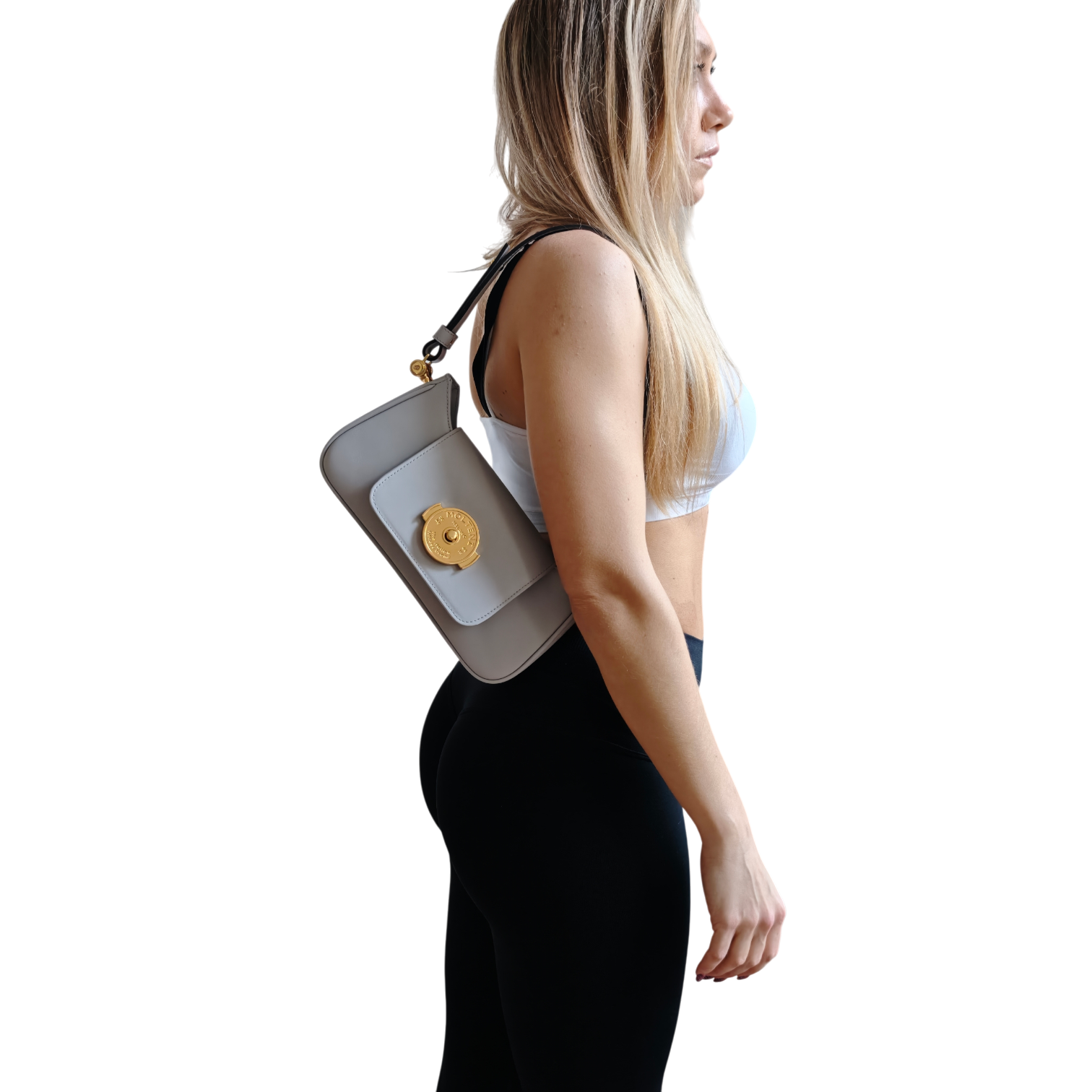 TINA small - GREY pelle liscia