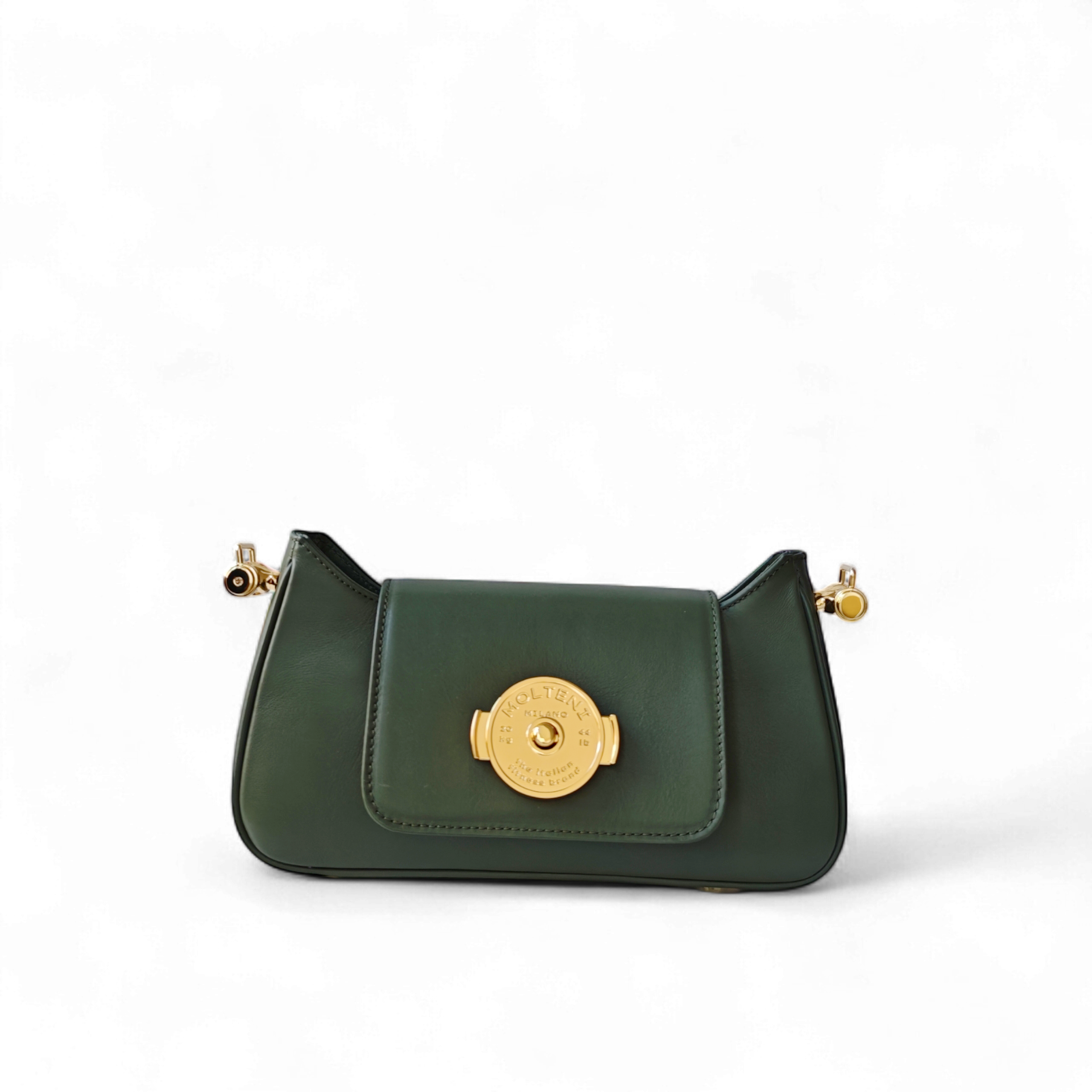 TINA small - ARMY GREEN pelle liscia