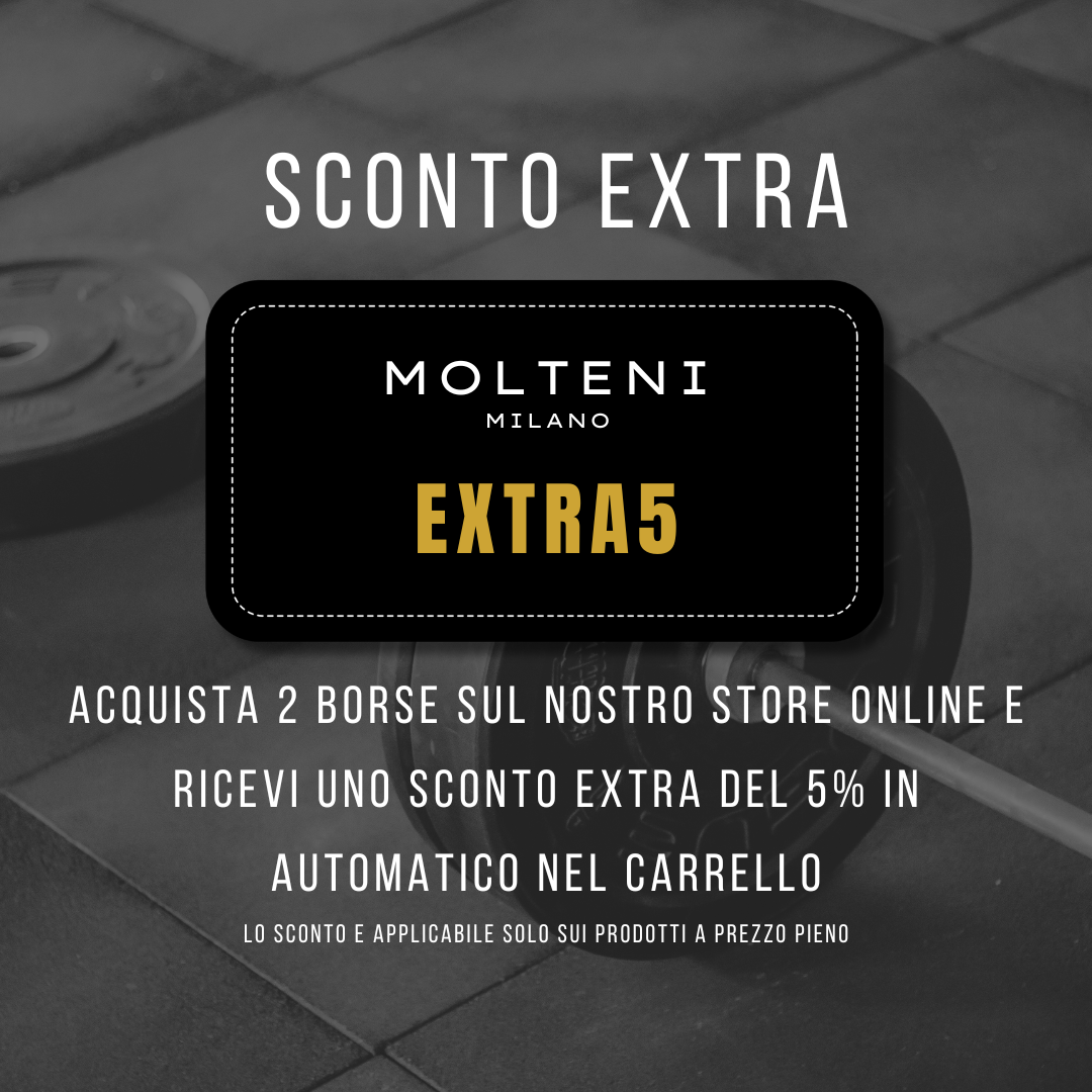 Extra sconto del 5% nel carrello se si acquistano 2 borse