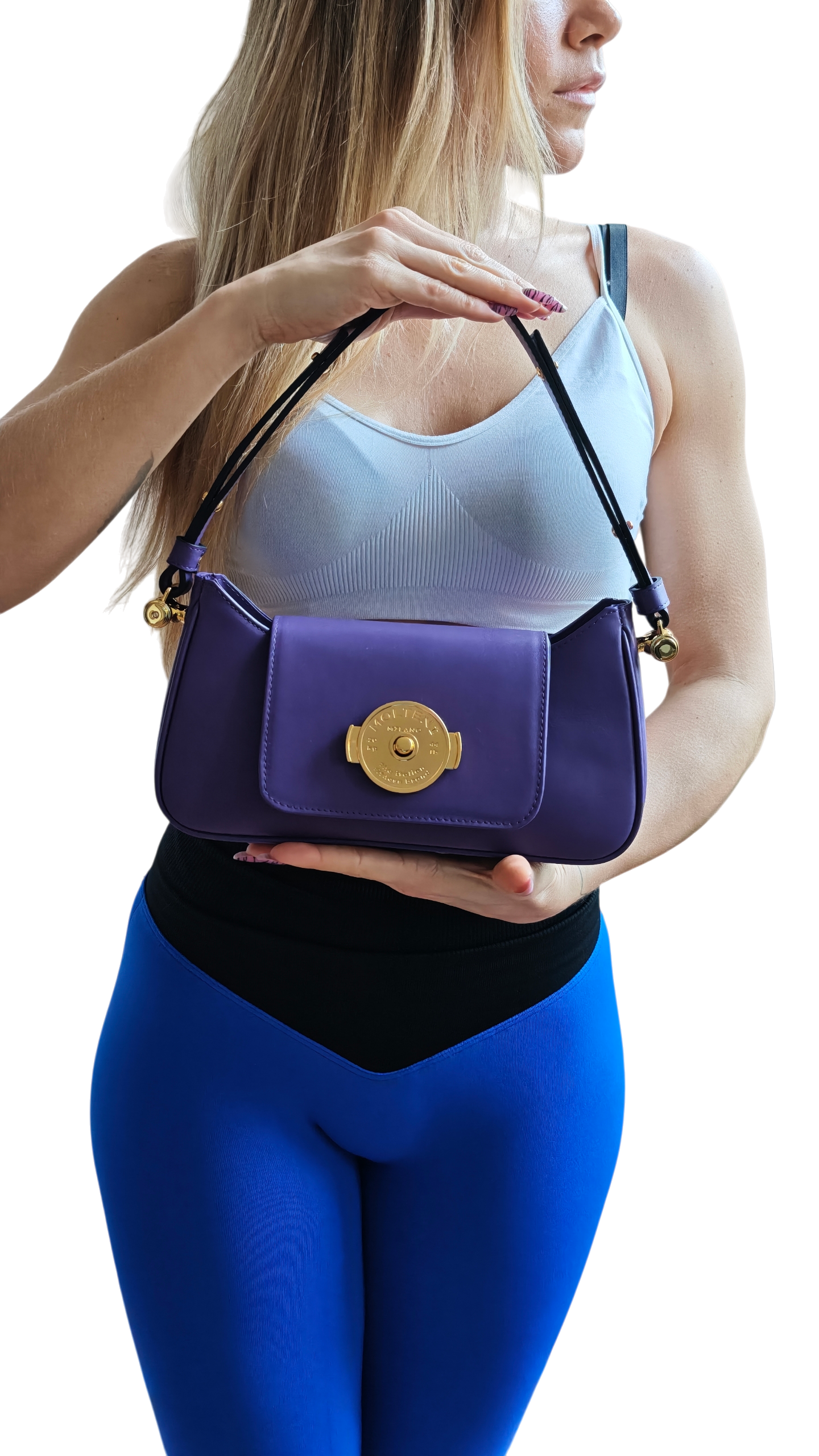 TINA small - PURPLE pelle liscia